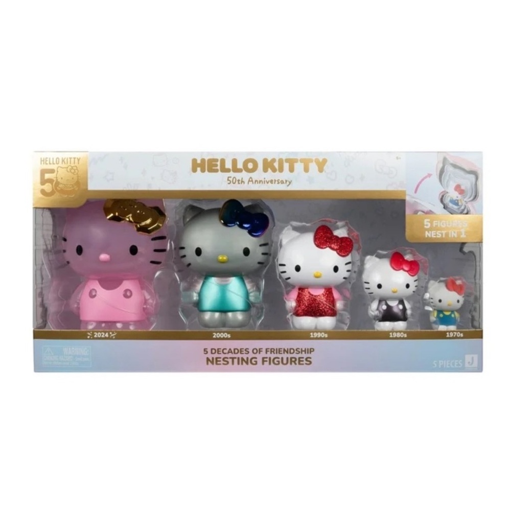 Hello Kitty  50th Anniversary Nesting Figures 5-Pack New In Box